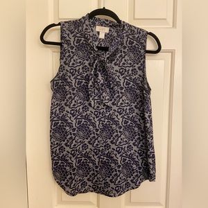 Loft tie neck blouse